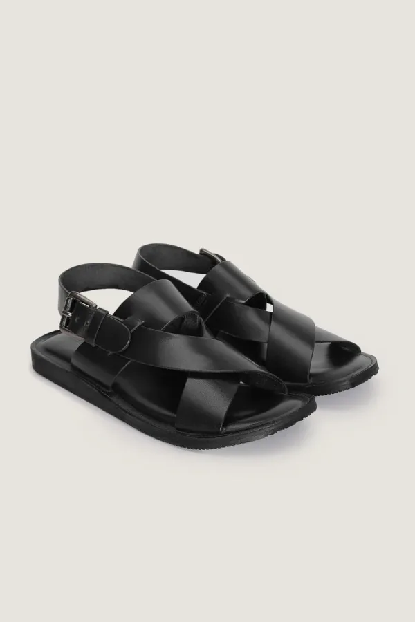 Wardour Leather Sandals – Black – view 4