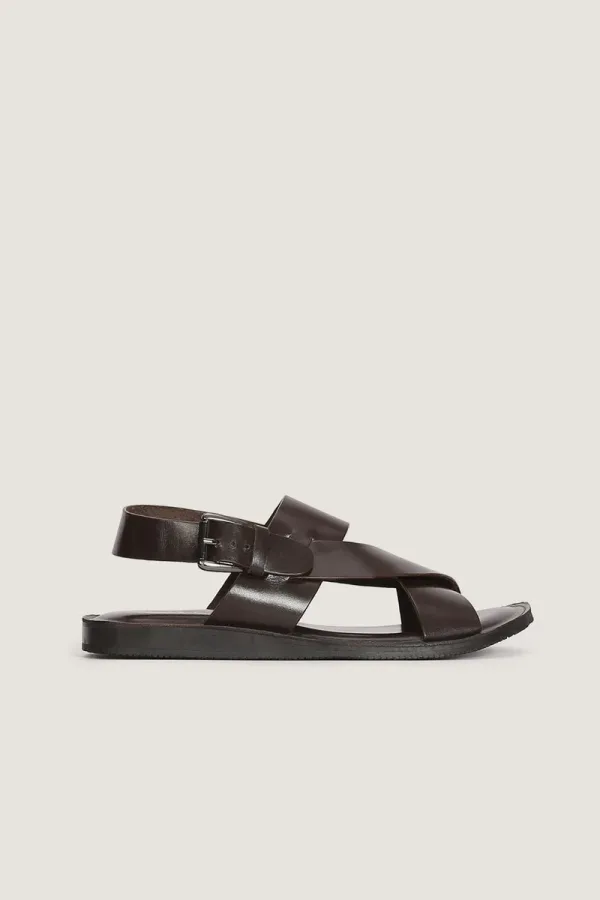 Wardour Leather Sandals – Chocolate Brown – view 3