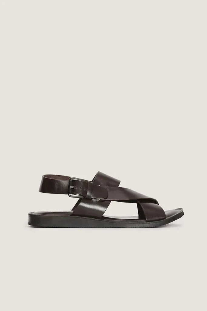 Wardour Leather Sandals – Chocolate Brown – view 3