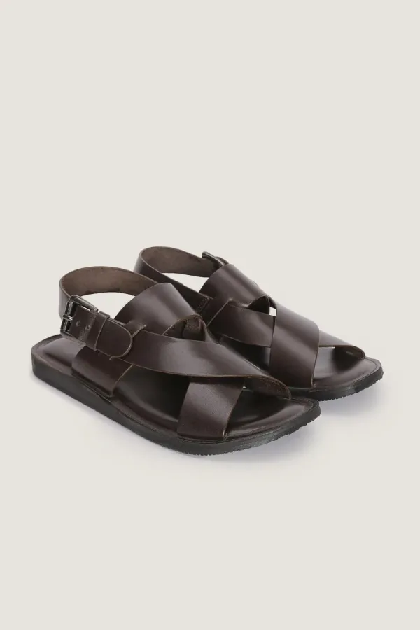 Wardour Leather Sandals – Chocolate Brown – view 4
