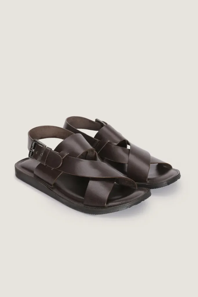 Wardour Leather Sandals – Chocolate Brown – view 4