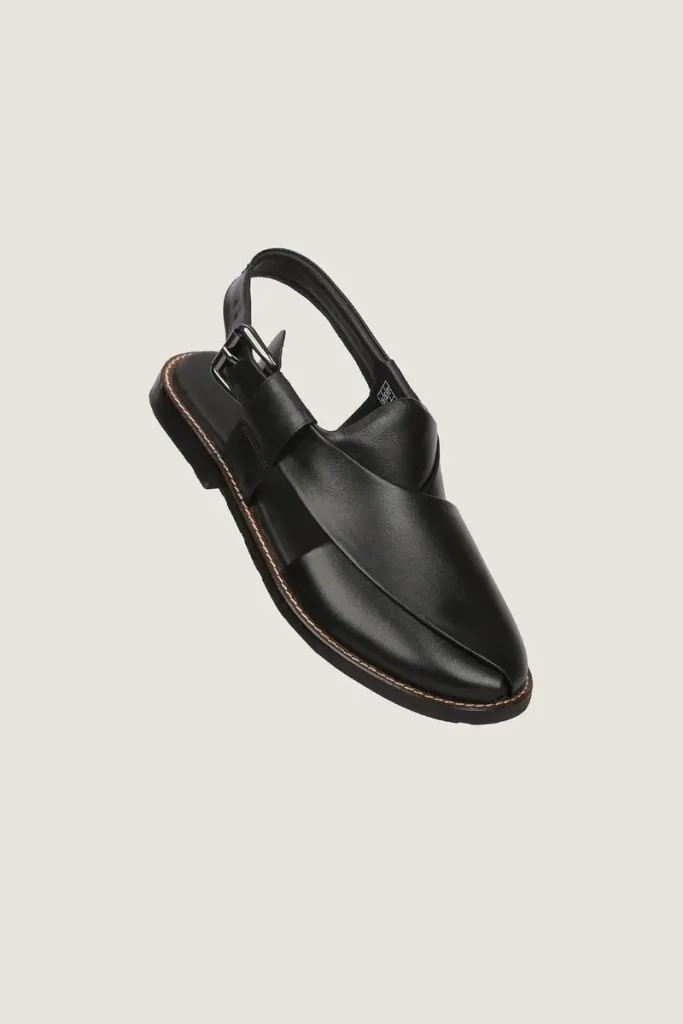 Welbeck Peshawari Chappals – Black – view 1