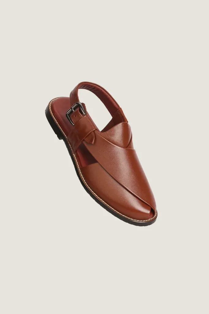 Welbeck Peshawari Chappals – Dark Brown – view 1