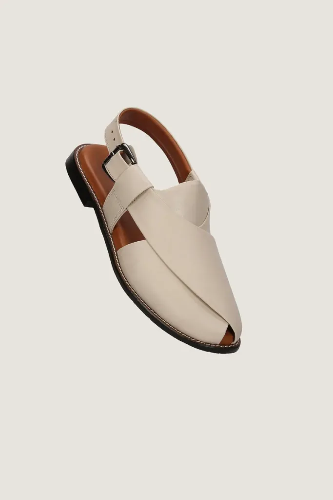 Welbeck Peshawari Chappals – Off White – view 1