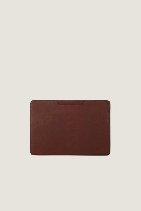 Bloomsbury Leather Laptop Sleeve – Brown 2 – view 1