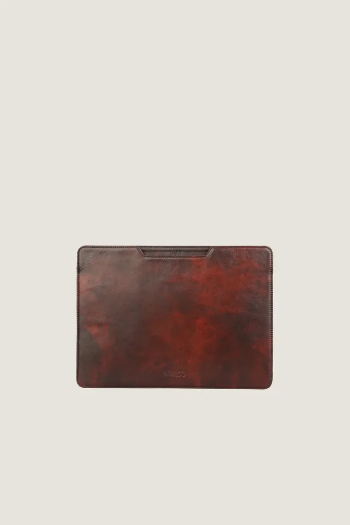 Bloomsbury Leather Laptop Sleeve – Brown – view 1