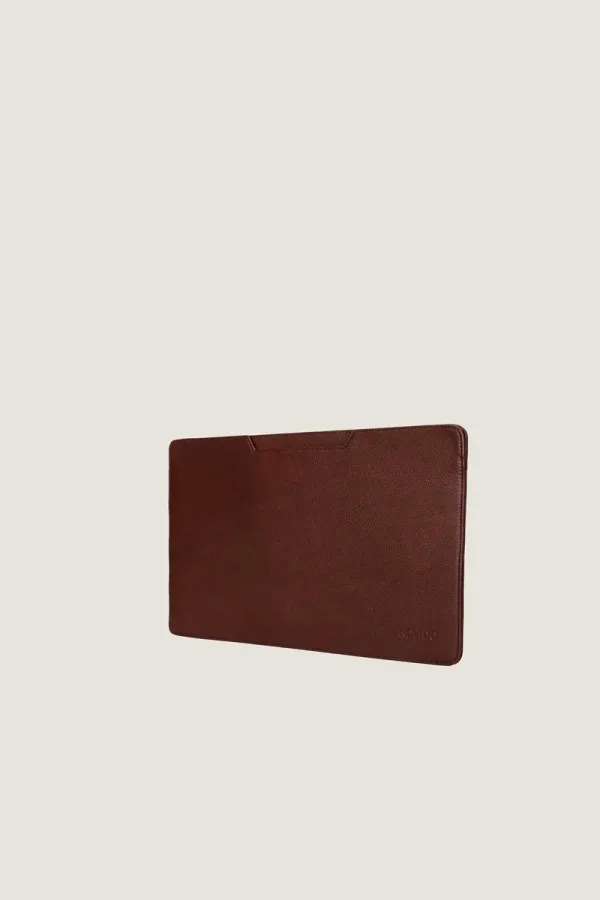 Bloomsbury Leather Laptop Sleeve – Brown 2 – view 2