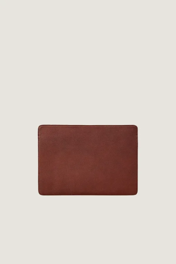 Bloomsbury Leather Laptop Sleeve – Brown 2 – view 4