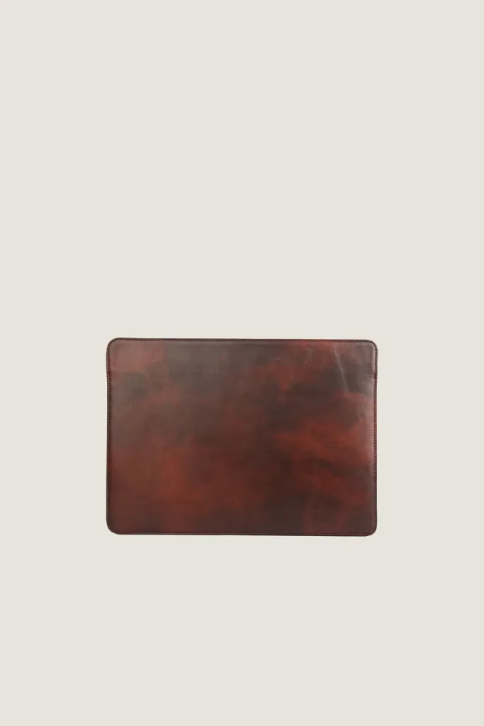 Bloomsbury Leather Laptop Sleeve – Brown – view 4