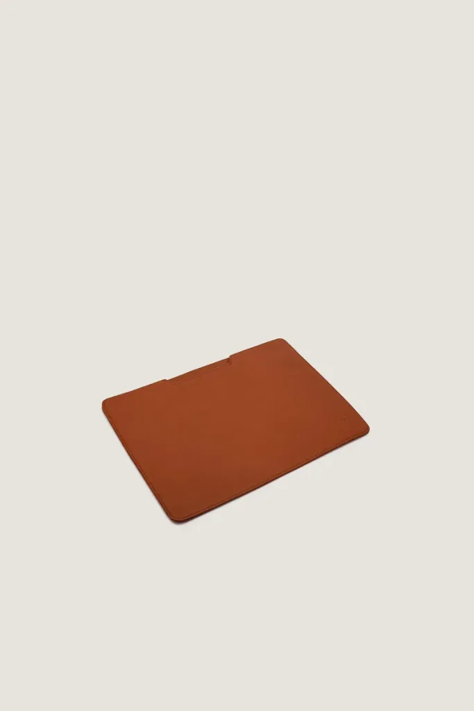 Bloomsbury Leather Laptop Sleeve – Tan 2 – view 2