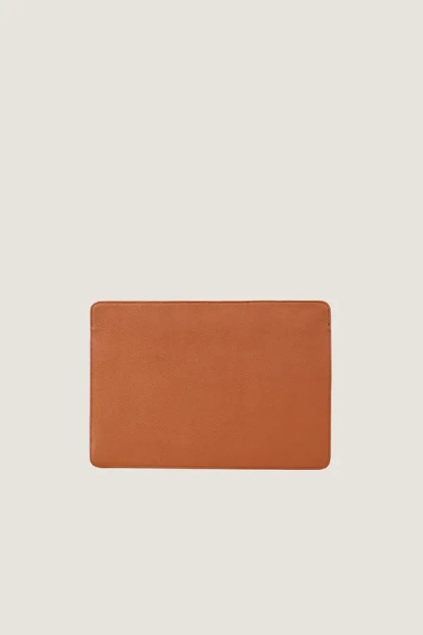 Bloomsbury Leather Laptop Sleeve – Tan 2 – view 3