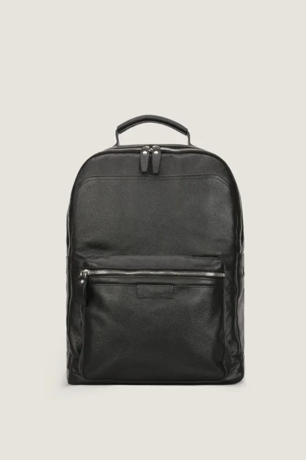 Camden Leather Backpack – Black – view 1