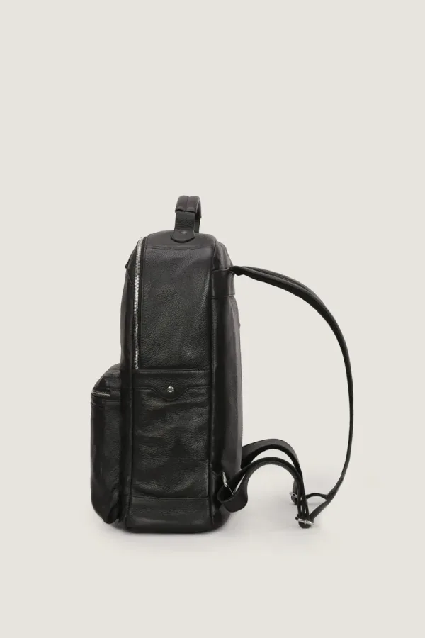 Camden Leather Backpack – Black – view 2