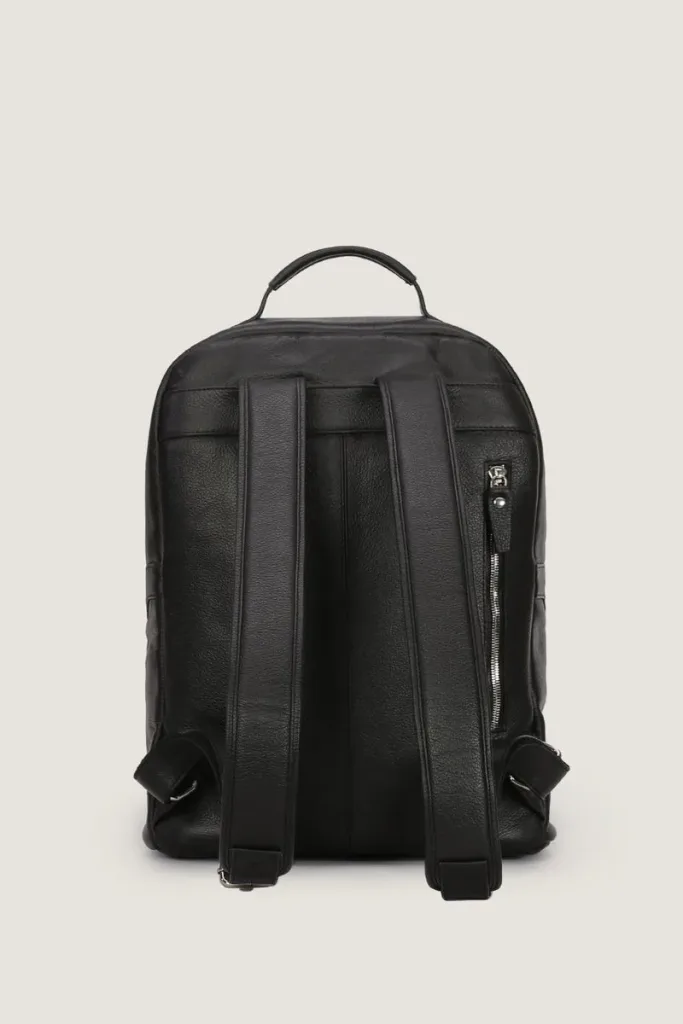 Camden Leather Backpack – Black – view 4