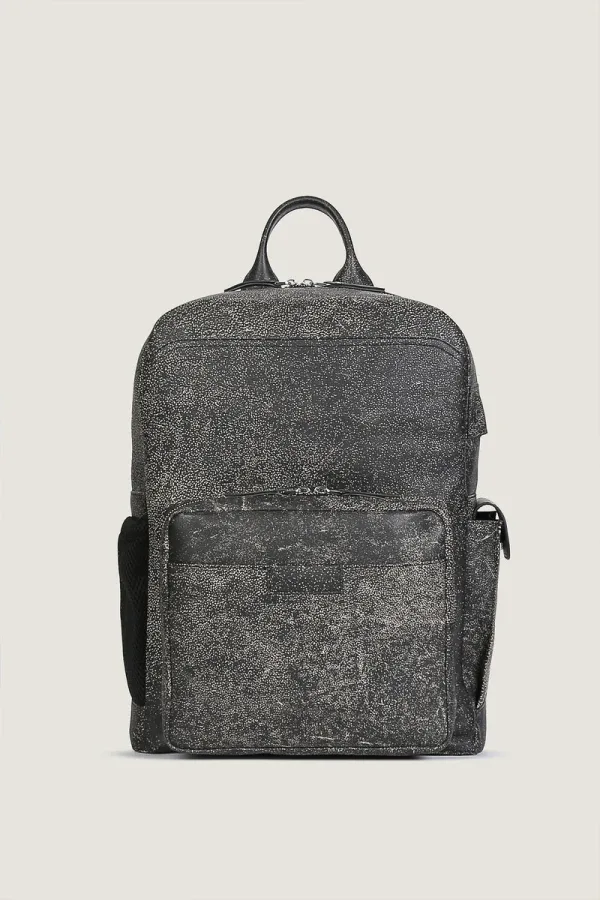 Camden Leather Backpack – Grey – view 1