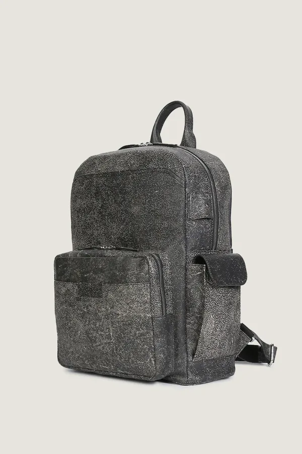 Camden Leather Backpack – Grey – view 2