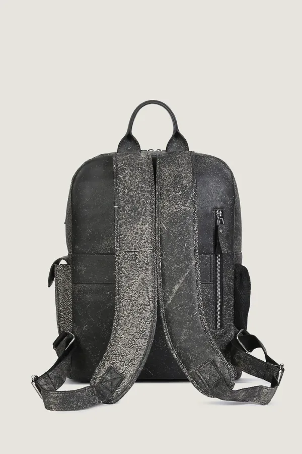Camden Leather Backpack – Grey – view 4