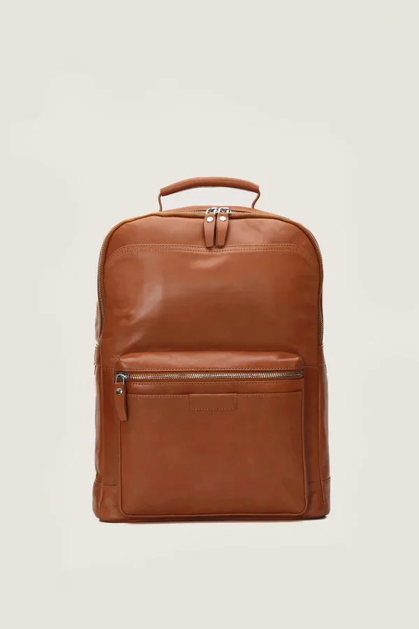 Camden Leather Backpack – Tan – view 1