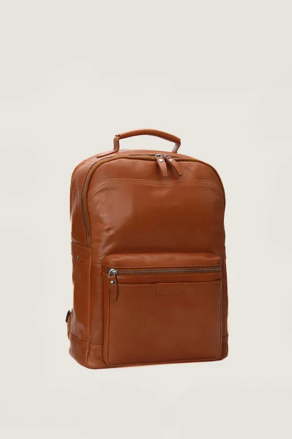 Camden Leather Backpack – Tan – view 2