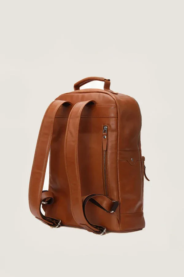 Camden Leather Backpack – Tan – view 3