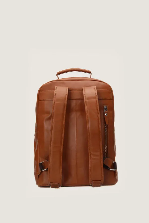 Camden Leather Backpack – Tan – view 4
