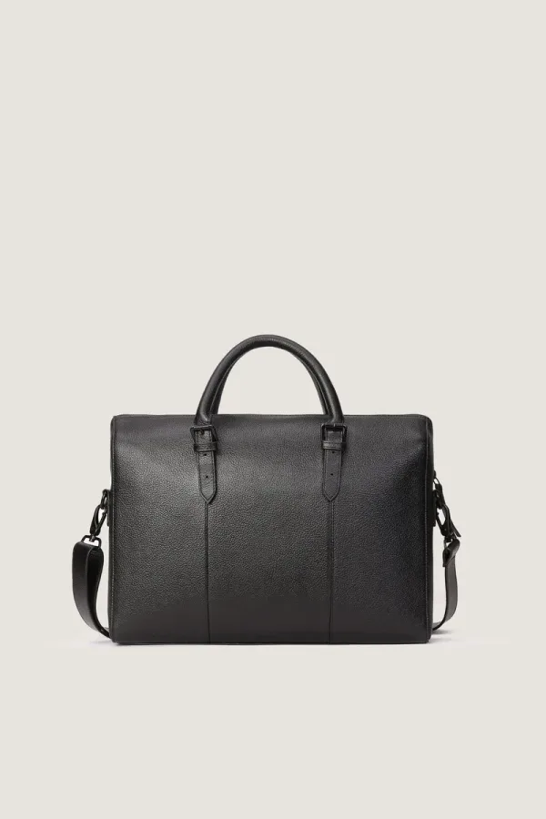 Fitzrovia Leather Laptop Bag – Black – view 1