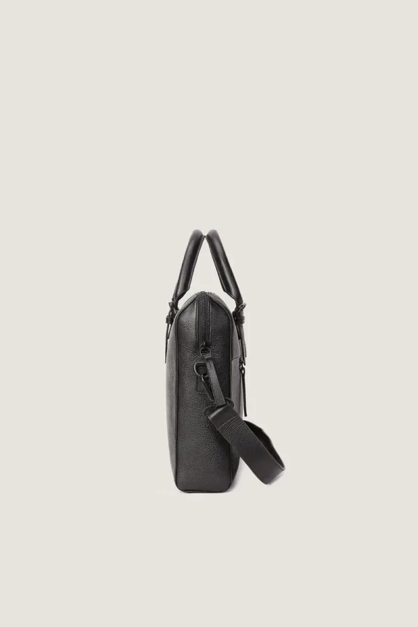 Fitzrovia Leather Laptop Bag – Black – view 3
