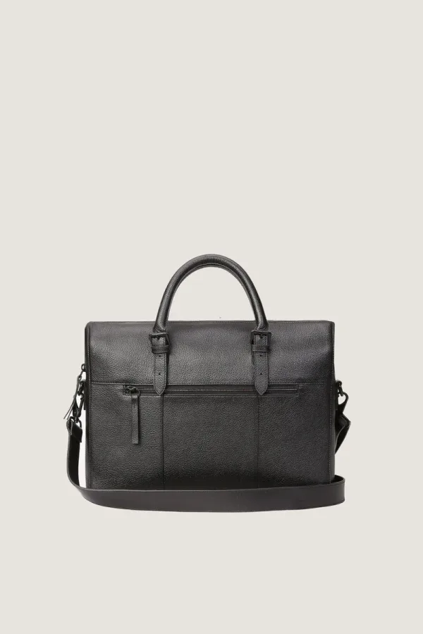 Fitzrovia Leather Laptop Bag – Black – view 4