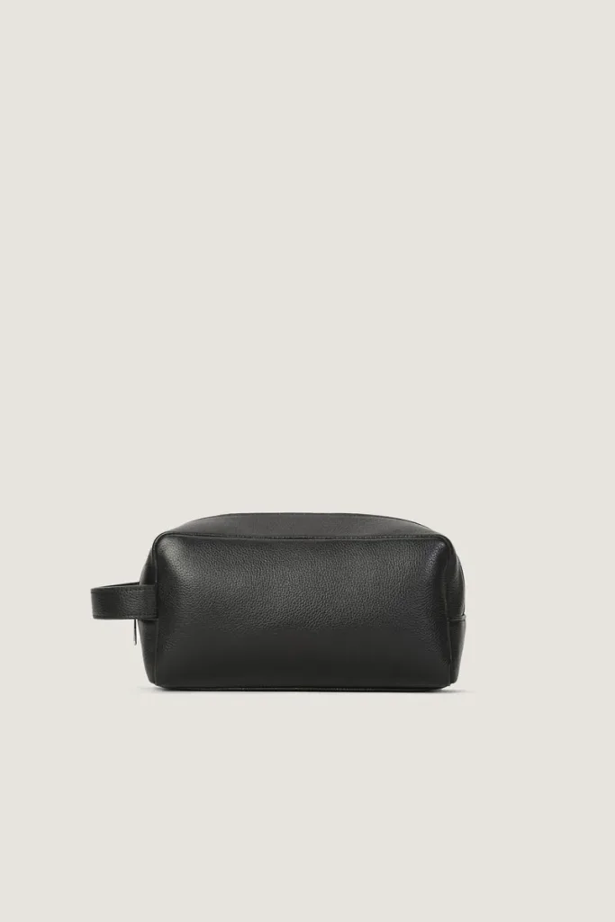 Greenwich Leather Wash Bag – Travel bag – Black – view 1