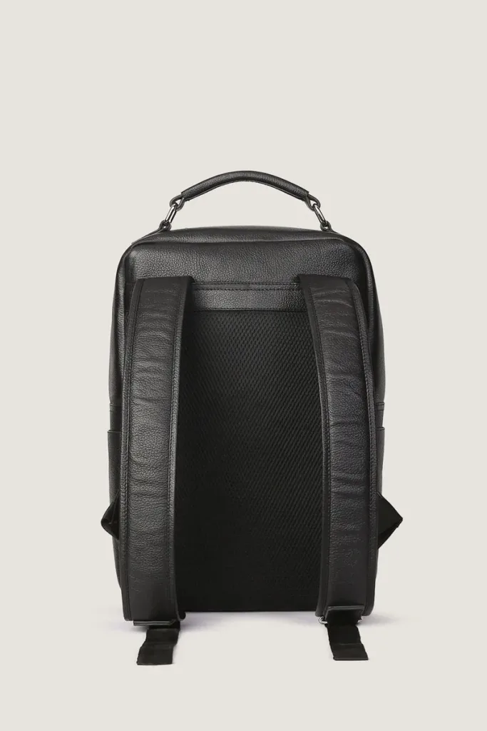 Holborn Leather Laptop Backpack – Black – view 4