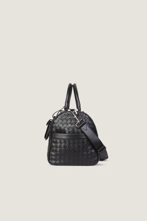 Kensington Woven Leather Weekend Bag – Medium – Black – view 3