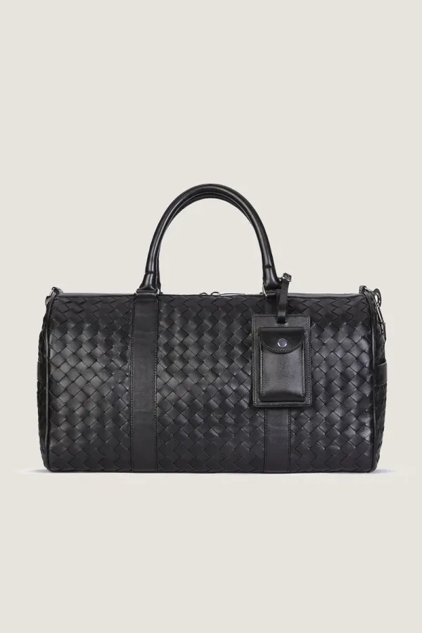 Kensington Woven Leather Weekend Bag – Xl – Black – view 1