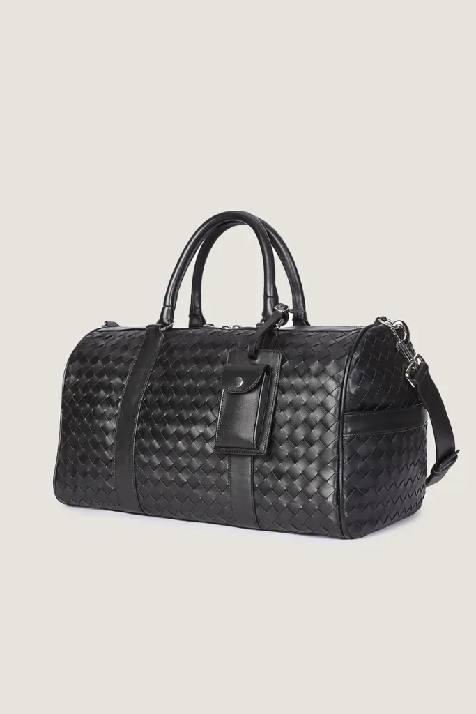 Kensington Woven Leather Weekend Bag – Xl – Black – view 2