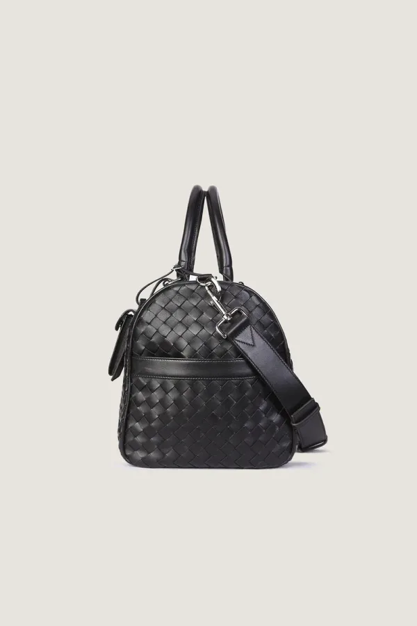 Kensington Woven Leather Weekend Bag – Xl – Black – view 3