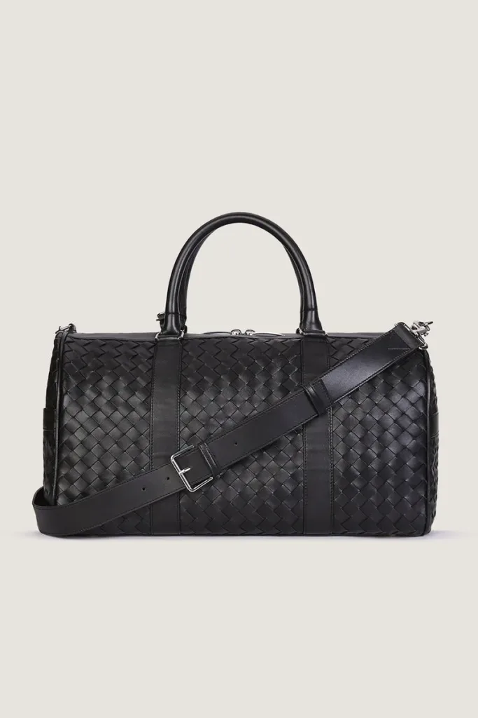 Kensington Woven Leather Weekend Bag – Xl – Black – view 4