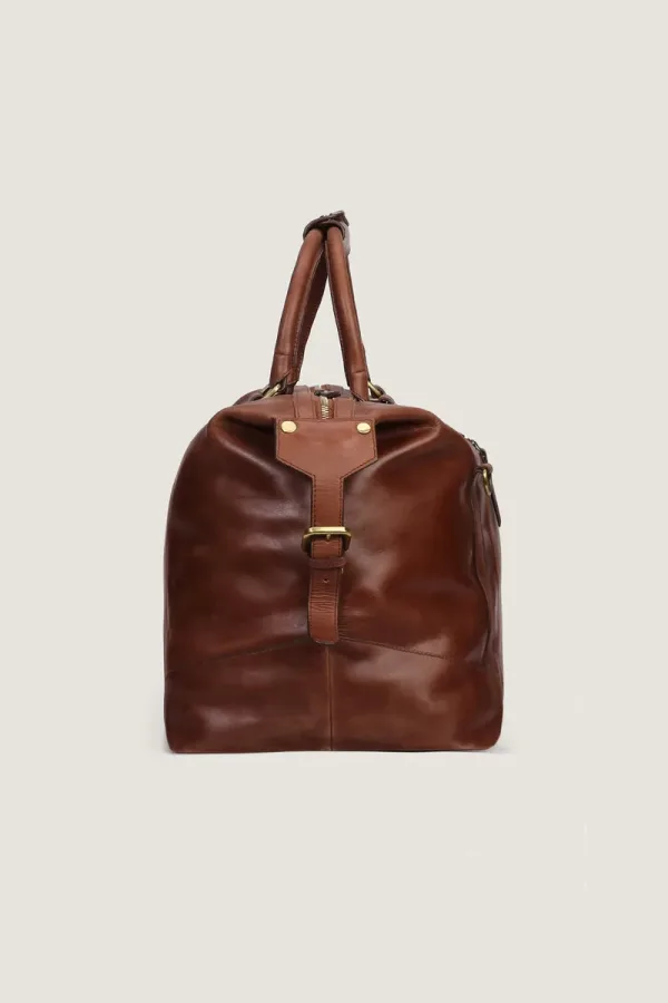 Marylebone Leather Weekend Bag – Brown – view 4