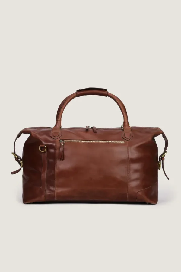 Marylebone Leather Weekend Bag – Brown – view 5