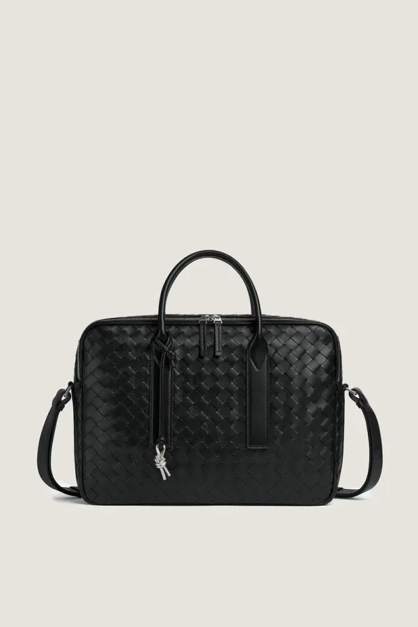Mayfair Leather Briefcase – Black – view 1