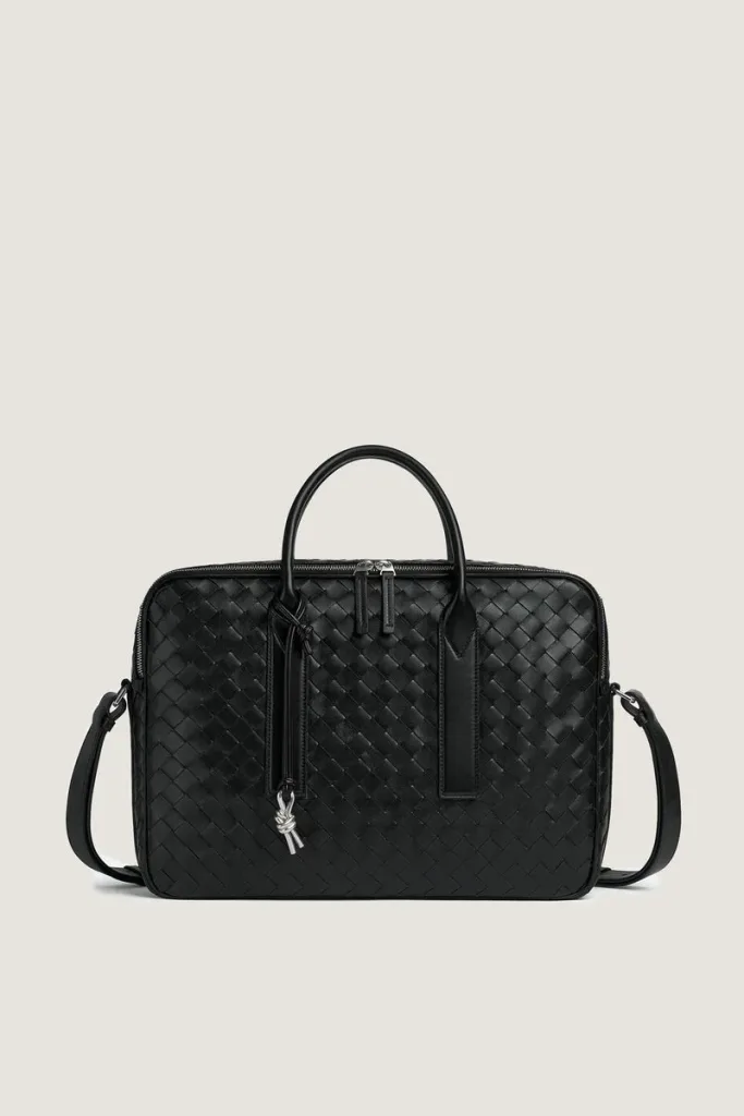 Mayfair Leather Briefcase – Black – view 1