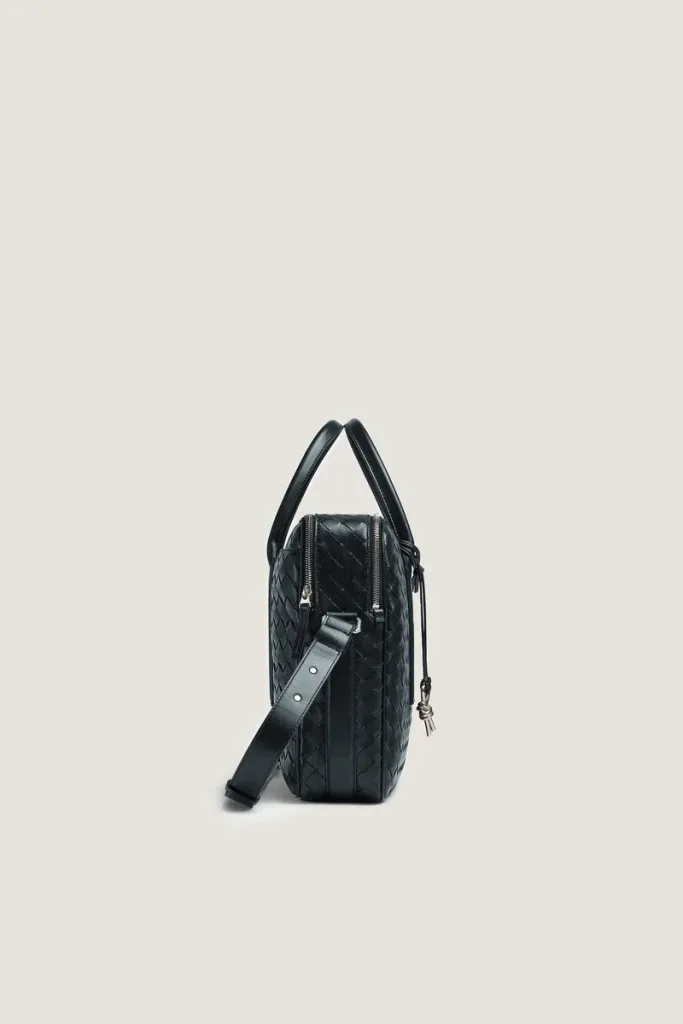 Mayfair Leather Briefcase – Black – view 3