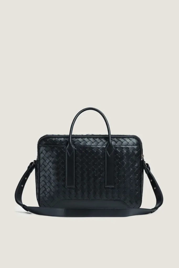 Mayfair Leather Briefcase – Black – view 4
