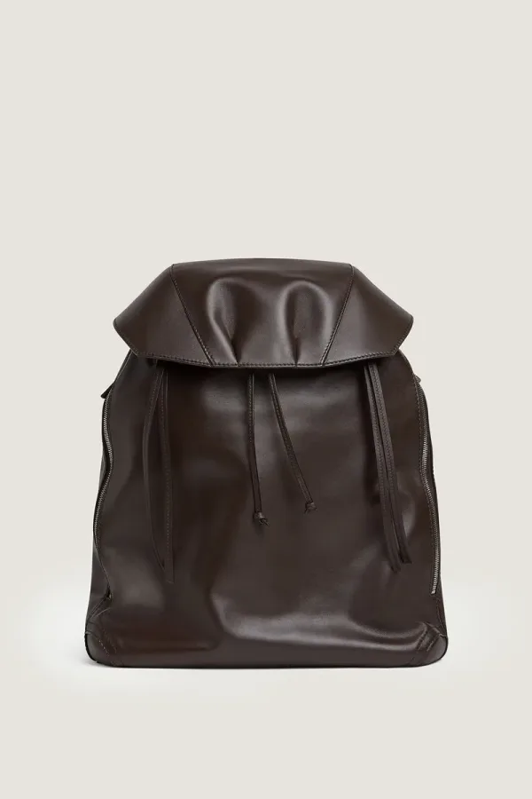 Shoreditch Leather Backpack – Chocolate Brown – view 1