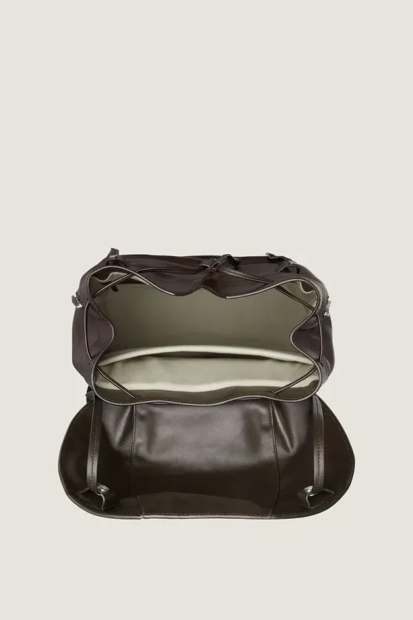 Shoreditch Leather Backpack – Chocolate Brown – view 2