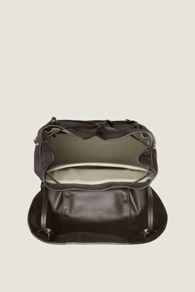 Shoreditch Leather Backpack – Chocolate Brown – view 2