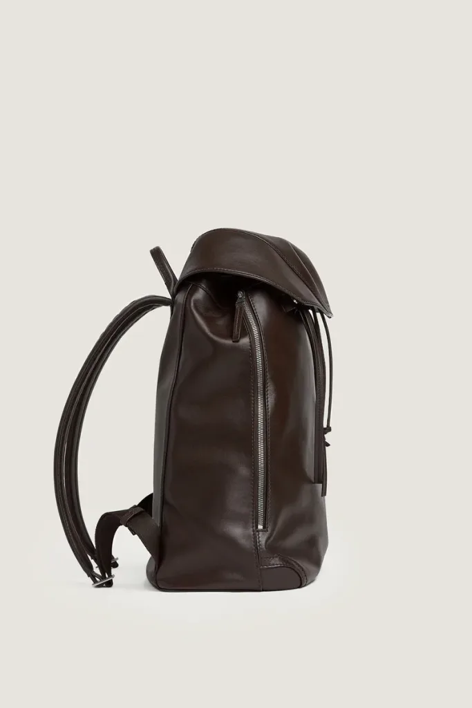 Shoreditch Leather Backpack – Chocolate Brown – view 3
