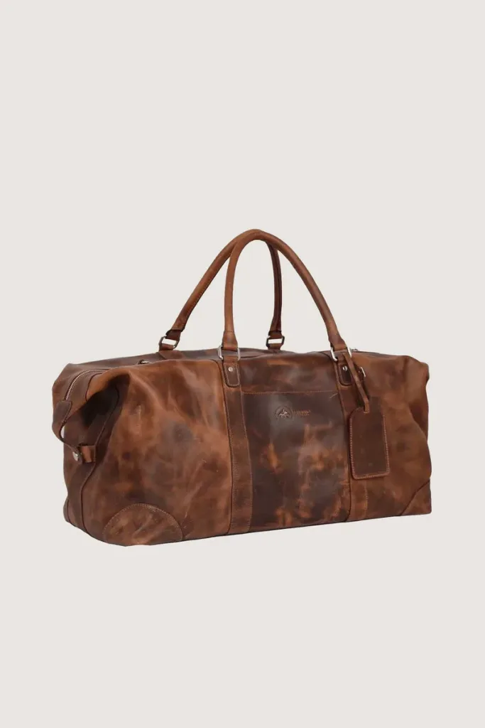 Southwark Vintage Leather Weekend Bag – Distressed Brown – view 1