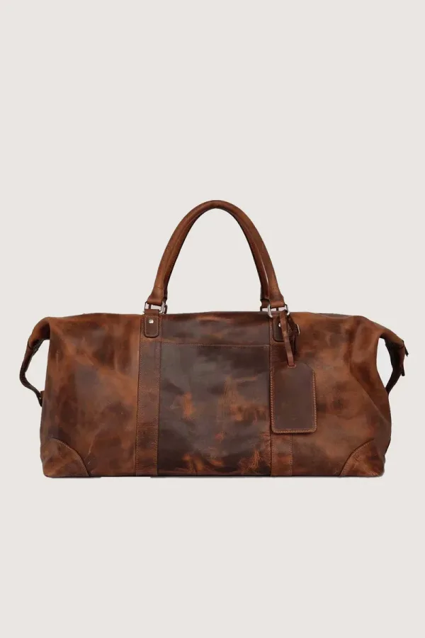 Southwark Vintage Leather Weekend Bag – Distressed Brown – view 2
