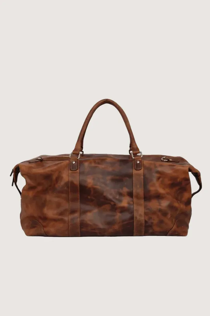 Southwark Vintage Leather Weekend Bag – Distressed Brown – view 3