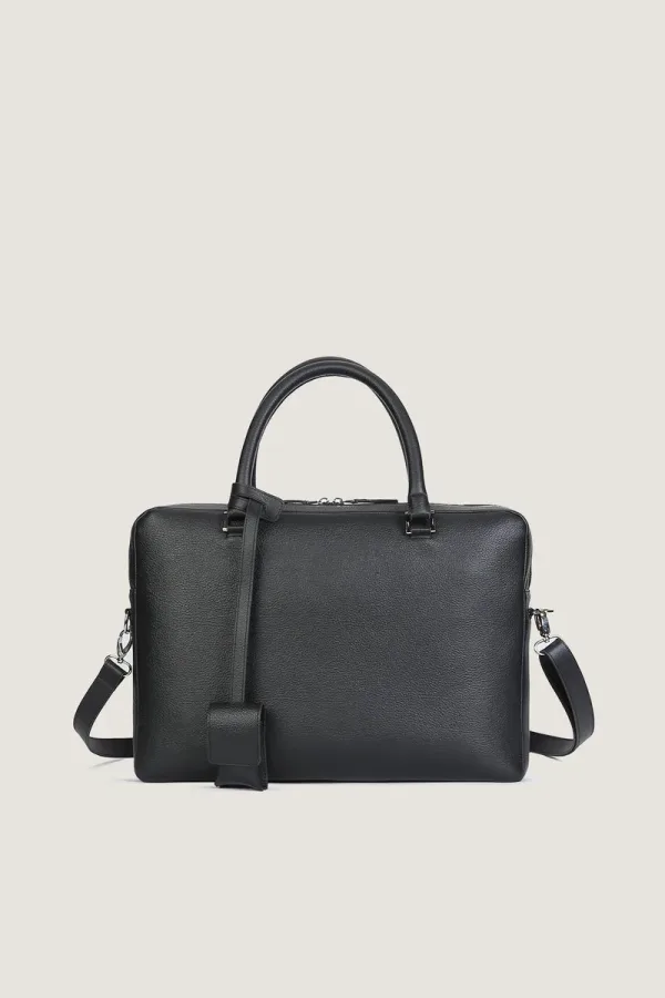 Westminster Leather Briefcase – Black – view 1