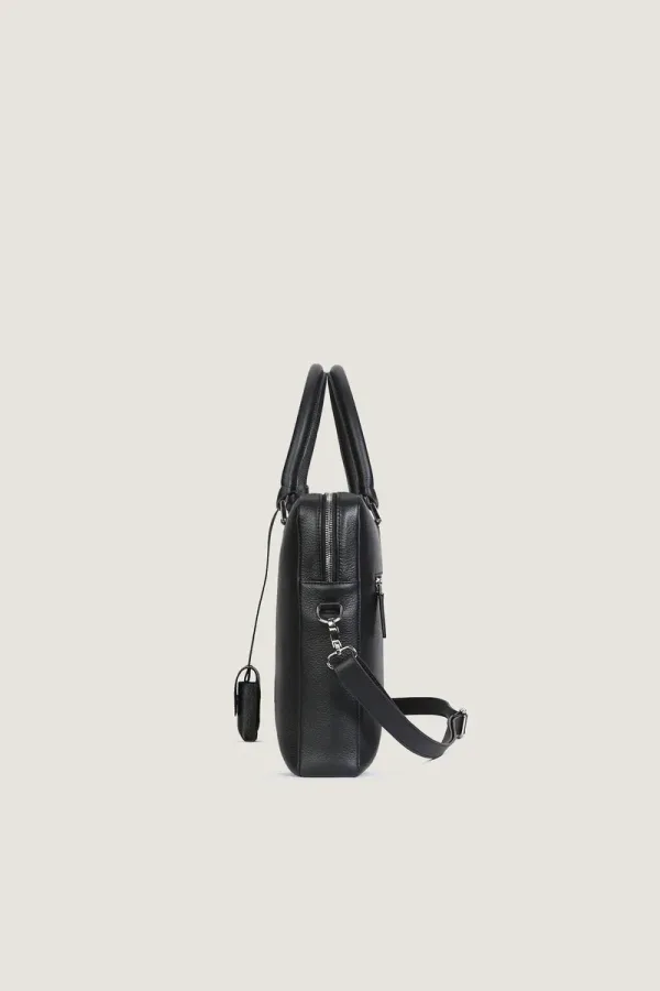 Westminster Leather Briefcase – Black – view 3